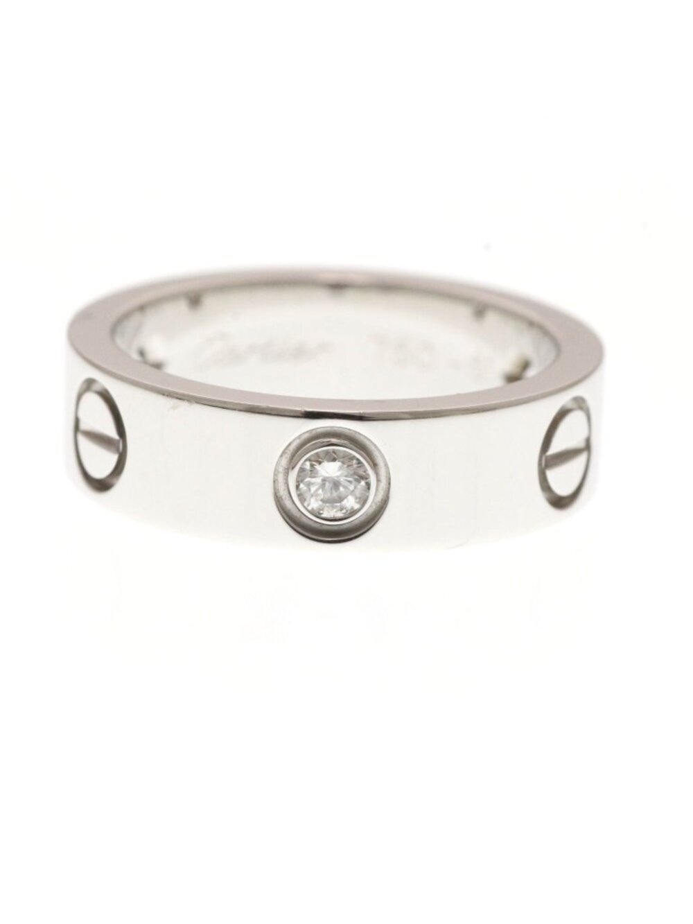 Cartier Love Ring Half Diamond 18k White Gold